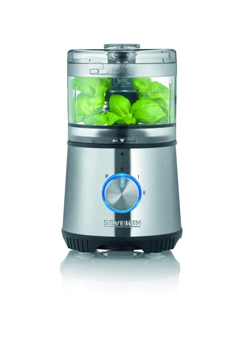 SEVERIN Tocator multiplu compact, tocator universal pentru tocare grosiera si fina, robot de bucatarie cu accesorii extinse, otel inoxidabil periat / negru, KM 3865