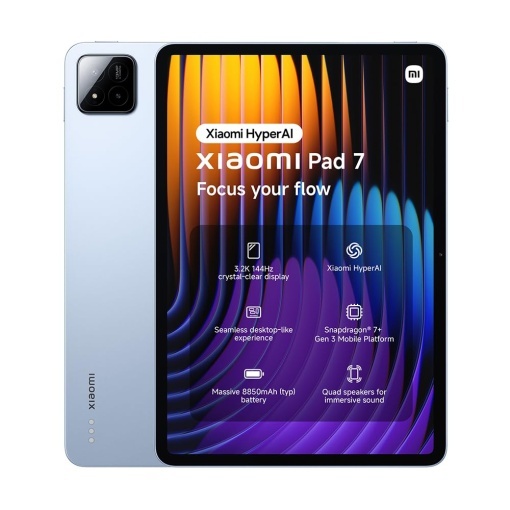 Tableta Xiaomi Pad 7 112 inchi 8256 GB albastru ecran 32K 144 Hz Snapdragon 7 Gen 3 baterie de 8850 mAh TurboCharge de 45 W HyperAI difuzoare quad exp