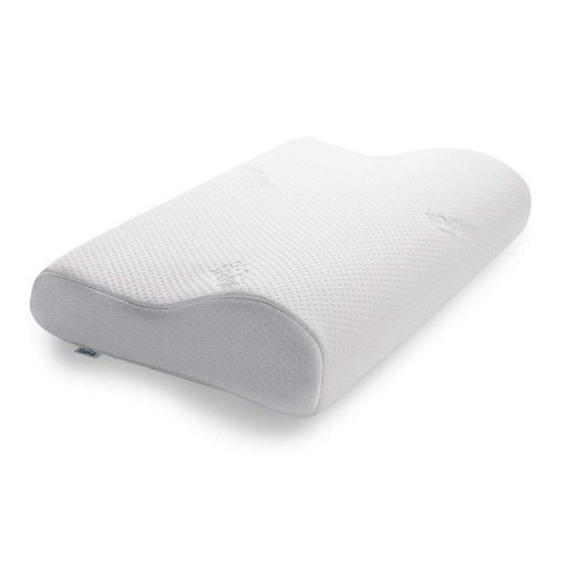 TEMPUR Original Sleeping Pillow Foam Memory Foam, perna ergonomica de sustinere a gatului pentru cei care dorm pe o parte si pe spate, Liegefuhl firm, M (50 x 31 x 10/7 cm), Alb