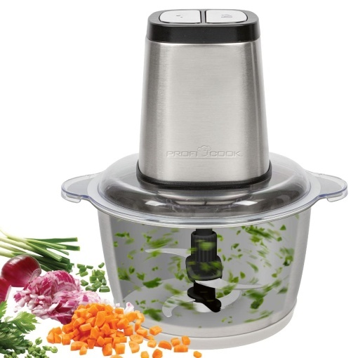 Tocator multiplu ProfiCookr electric Functia de zdrobire a ghetii Feliator de legume Tocator Rezervor din otel inoxidabil de 17 litri Cutite combinate
