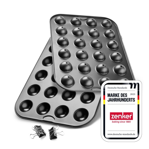Zenker Cake-Pops Maker Set 38,5 x 26,5 cm SPECIAL CREATIVE, tava de copt pentru prajituri pe bat, incl. accesorii (tulpini, pungi si suporturi) (culoare: negru), cantitate: 1 bucata