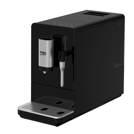 Beko CEG 3192 B Aparat de cafea complet automat cu duza de lapte, duza de spumare a laptelui, 5 macinare, unitate de preparare detasabila, functie de curatare automata, duza de cafea reglabila pe inaltime, negru