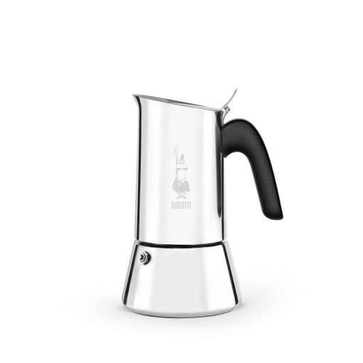 Bialetti - New Venus Induction, aparat de cafea espresso din otel inoxidabil, potrivit pentru toate tipurile de aragaz, 6 cani, aluminiu, 235 mililitri argintiu