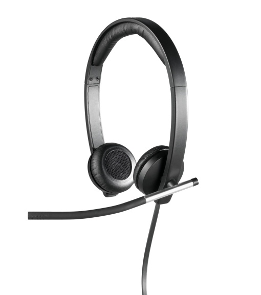 Casti Logitech H650e cu microfon, casti stereo, anulare zgomot, control volum prin cablu si dezactivare a sunetului, indicator LED, port USB, PC/Mac/laptop - negru