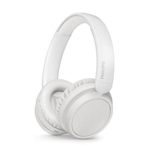 Casti wireless Philips TAH5209WT Bluetooth 65 ore autonomie Dynamic Bass Alb