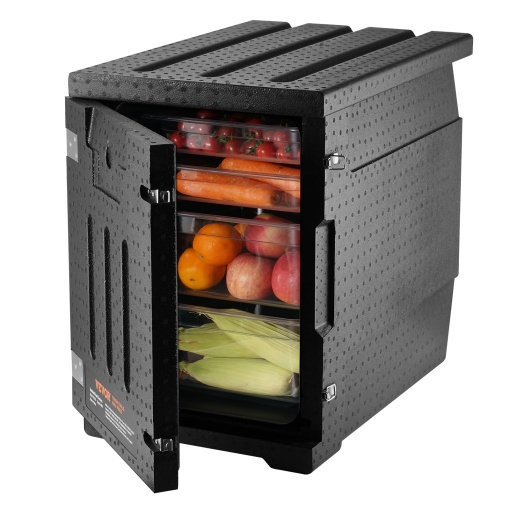Cutie termica izolata VEVOR EP-90L 90L neagra mentine temperatura 4-6 ore