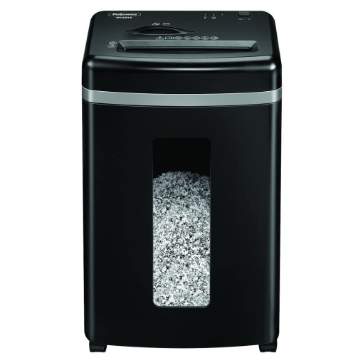 Fellowes Shredder High Security 9 Coli (P5), Distrugator de hartie pentru birou si birou de acasa, Powershred 450M, Distrugator cu cos de reciclare de 19L, foarte silentios, peste 2000 de particule pe coala A4, CD Shredder
