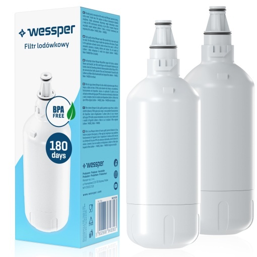 Filtru de apa Wessper pentru frigider, cartuse de filtrare de apa compatibile cu frigiderul Liebherr, inlocuitor pentru filtru 7440002 7440000, filtru de carbune activ "BPA FREE" - 2 bucati