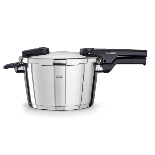 Fissler Vitaquick/Oala sub presiune (4,5 L, O 22 cm) Oala sub presiune din otel inoxidabil, 2 niveluri de gatit, Fabricat in Germania - Inductie