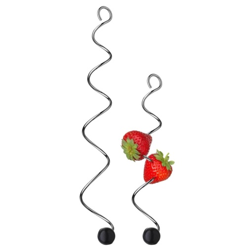 Frigarui de fructe WMF Basic 2 bucati, frigarui in 2 dimensiuni diferite, cu bila de silicon, otel inoxidabil Cromargan, se poate spala in masina de spalat vase