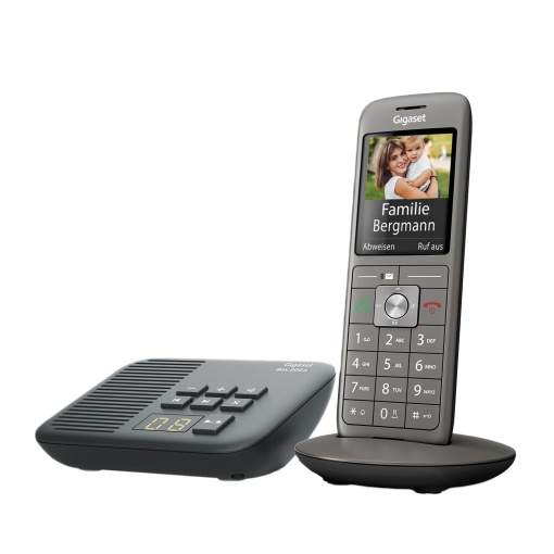Gigaset CL660A Telefon Dect fara fir cu robot telefonic si ecran color TFT mare, metal antracit, cutie 200 [versiunea germana]