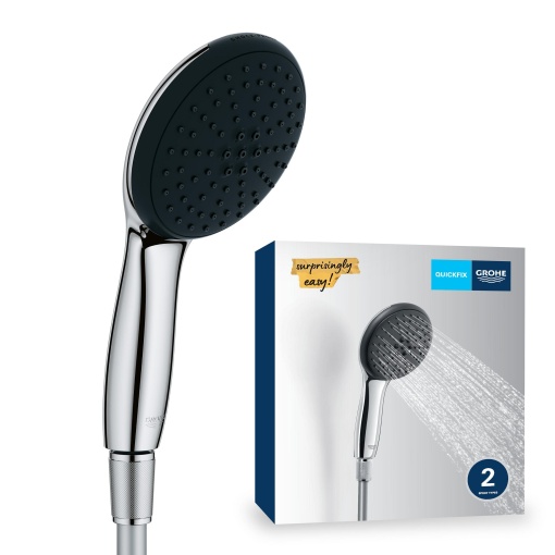 GROHE Vitalio 110 cap de dus cu furtun 14l pe min dus de mana 2 tipuri de pulverizare conexiune universala inel din silicon protejeaza impotriva cader