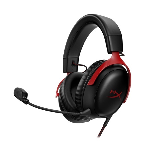 HyperX Cloud III - Casti pentru jocuri cu fir, PC, PS5, Xbox Series X|S, drivere inclinate de 53 mm, DTS, spuma de memorie, rama robusta, microfon ultra clar de 10 mm, USB-C, USB-A, 3,5 mm