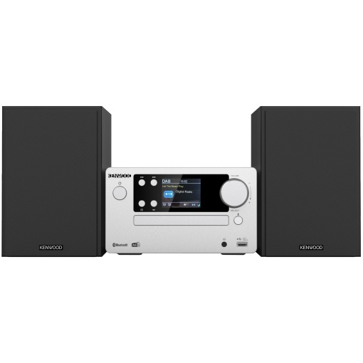 KENWOOD M-725DAB-S - Sistem Micro HiFi cu DAB+, CD, USB, Bluetooth si TFT-Display, Aluminiu mat