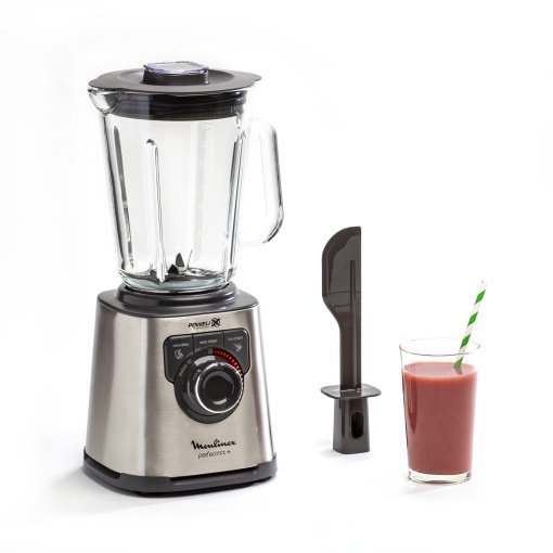 Moulinex Perfect Mix + LM811D10 - blender de 1200W, otel inoxidabil glazurat, regulator de viteza iluminat din spate, 3 programe, mod de curatare manuala si automata