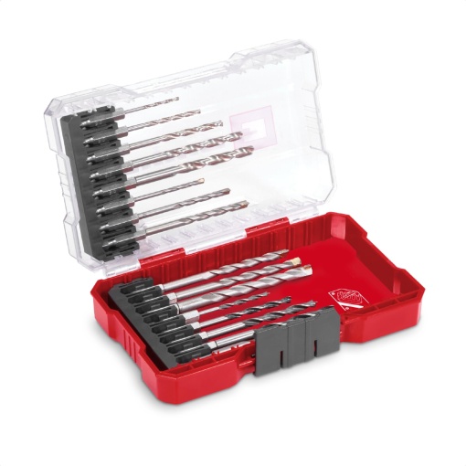 Original Einhell M-CASE 16 buc. Set de burghie (burghie pentru lemn, burghie pentru zidarie si burghie pentru metal cu tija E 6.3 pentru surubelnite si burghie cu acumulator, inclusiv cutie de depozitare)