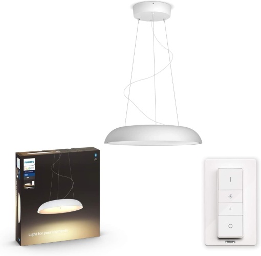 Philips Hue White Amb. Lumina suspendata LED Amaze incl. Dimmer Switch, alb, reglabil, toate nuantele de alb, controlabil prin aplicatie, compatibil cu Amazon Alexa (Echo, Echo Dot)