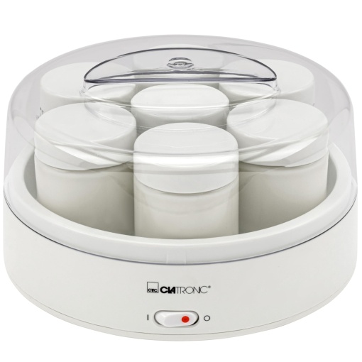 Producator de iaurt Clatronic(r) | Fa-ti propriul iaurt | incl. 7 borcane cu capac cu surub | Preparare usoara | Aparat de iaurt pentru pana la 1,1 litri de iaurt | Masina de iaurt | Producator de iaurt | JM 3344