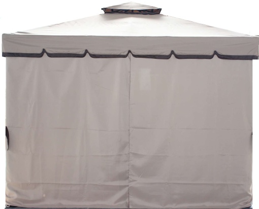 Set de 4 huse laterale de schimb pentru foisor de gradina, bej (3 x 4 m)
