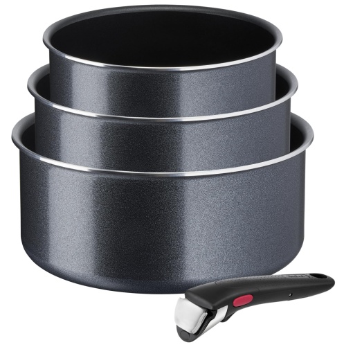 Set de oale Tefal Ingenio XL Force L15890 4 piese maner detasabil antiaderente Titanium 2X