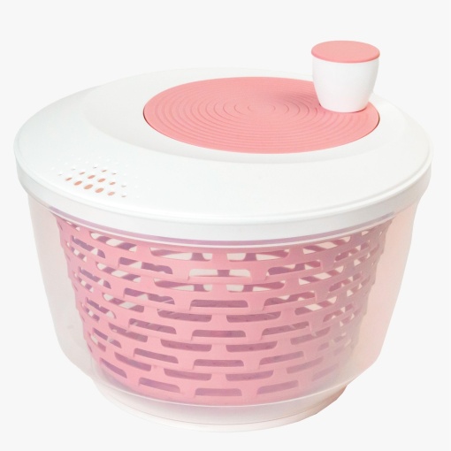 Westmark Salatschleuder Spinderella 2430226P Transparent Alb Rosa 44 Litri BPA-Free