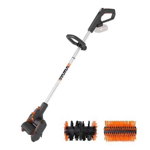 WORX WG441E.9 Perie multipla fara fir 20V - perie de suprafata multifunctionala pentru curatarea suprafetelor de piatra si lemn si indepartarea buruienilor - conexiune de apa integrata - compatibil PowerShare - fara baterie si incarcator