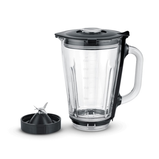 Accesoriu blender SEVERIN, blender cu diverse optiuni de preparare, recipient din sticla rezistent la temperatura cu capacitate de 1,5L, potrivit pentru robotele de bucatarie: KM 3896, 3897, 3898 ZB 5593
