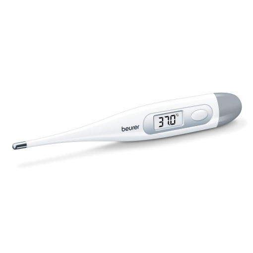 Beurer FT 09 Termometru digital si de corp, rezistent la apa, afisaj LCD cu domeniu de masurare +/- 1 oC, semnal acustic, fara sticla, culoare alba