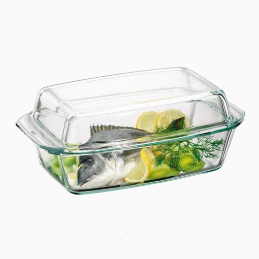 Bohemia Cristal 093/006/031 Vasul SIMAX patrat aprox. 2,8 ltr. cu capac inalt din sticla borosilicata rezistenta la caldura