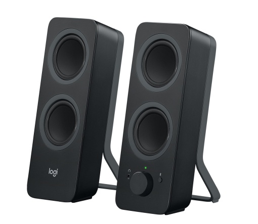Boxe wireless pentru PC Logitech Z207, Bluetooth, Sunet stereo, Putere de varf de 10 wati, Intrare de 3,5 mm, Mufa pentru casti, Functie Easy-Switch, Mufa UE, PC/TV/Tableta/Telefon mobil - Negru