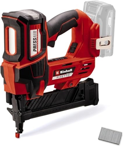 Capsator profesional cu acumulator Einhell FIXETTO 18/38 S Power X-Change (18 V, 60 de lovituri/min, lungime max. 38 mm clema, batatura simpla/serie, incl. 500 cleme, fara baterie)