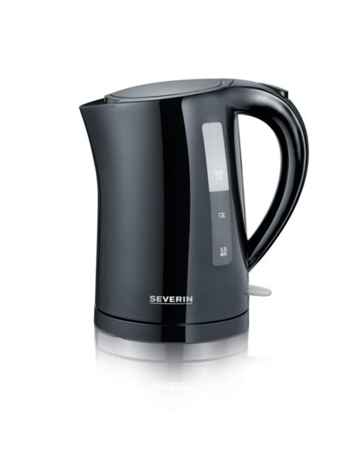 Ceainic SEVERIN, 1,5 L, compact si puternic, filtru de calcar, plastic, 2.200 W, negru, WK 3498