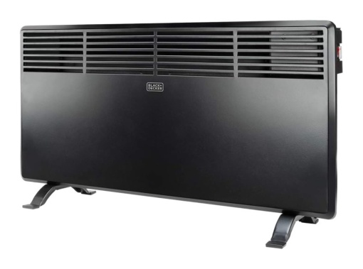 Convector BLACK+DECKER BXCSH1800E, 1800 W, 240 V, Convector de podea, Montare optionala pe perete, Comutator de pornire/oprire, Design elegant, Negru