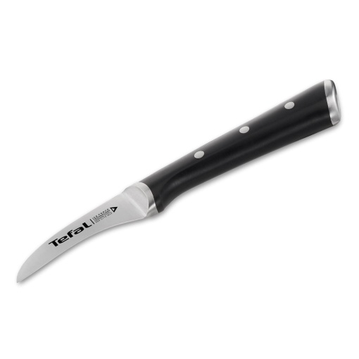 Cutit rotund Tefal Ice Force lama de 7 cm anticoroziune aparatoare de mana otel inoxidabilnegru K23212