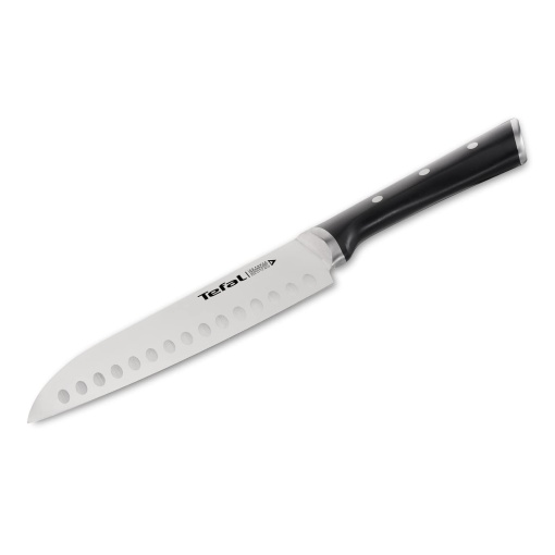 Cutit Tefal Ice Force Santoku 18cm Protectie anticoroziva Aparatoare de mana Otel inoxidabil Otel inoxidabilNegru K23206