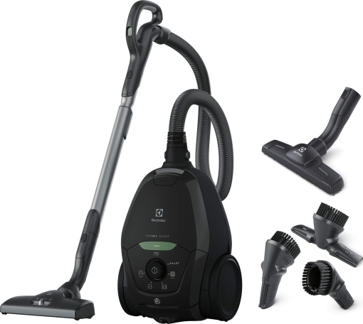 Electrolux PD82-GREEN Aspirator cu sac, putere max. 600 W, sistem de aspiratie AeroPro, 2 perii, accesoriu 3 in 1, plastic, negru