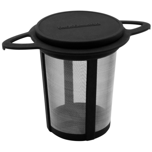 Fackelmann Dauerteefilter Filtru Ceai Din Otel Inoxidabil Cu Capac NegruArgintiu