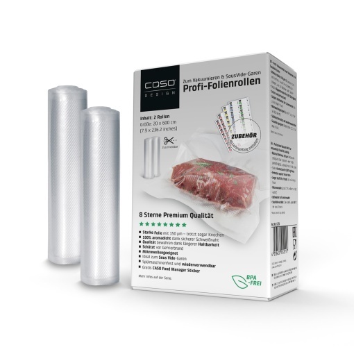 Folie vidat CASO Profi 20x600 cm BPA-free rezistenta si reutilizabila