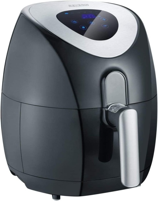Friteuza cu aer cald SEVERIN cu 6 programe automate, Airfryer pentru prajire fara grasime, tehnologie inovatoare cu aer cald pentru o prajire sanatoasa, negru/otel inoxidabil, FR 2430