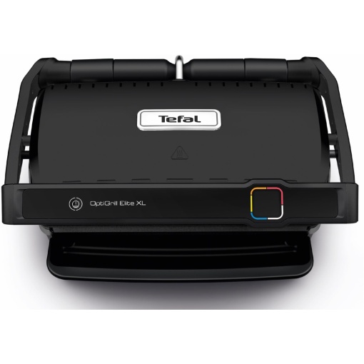 Gratar de contact Tefal OptiGrill Elite XL, 16 programe, Afisaj digital cu indicator de nivel de gatit, Placi XL detasabile, Gratar electric, Negru, GC760812