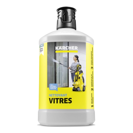 Karcher Glass Finisher 3-in-1 RM 627, 1 l, protectie impotriva murdaririi, pentru aparate de curatat cu inalta presiune, pentru curatarea suprafetelor mari din sticla, economie de timp de pana la 30 %