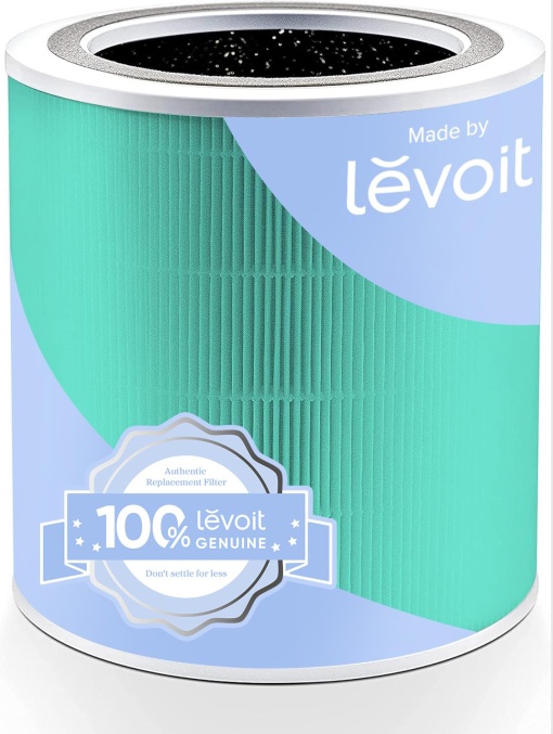 LEVOIT Core 400S Filtru de inlocuire a toxinelor impotriva a 99,97% din gazele de esapament ale poluarii aerului, Filtru HEPA 3 in 1 pentru fumatorii care sufera de alergii, Filtru si prefiltru cu carbune activ de inalta eficienta, Core 400S-RF-TX, Verde