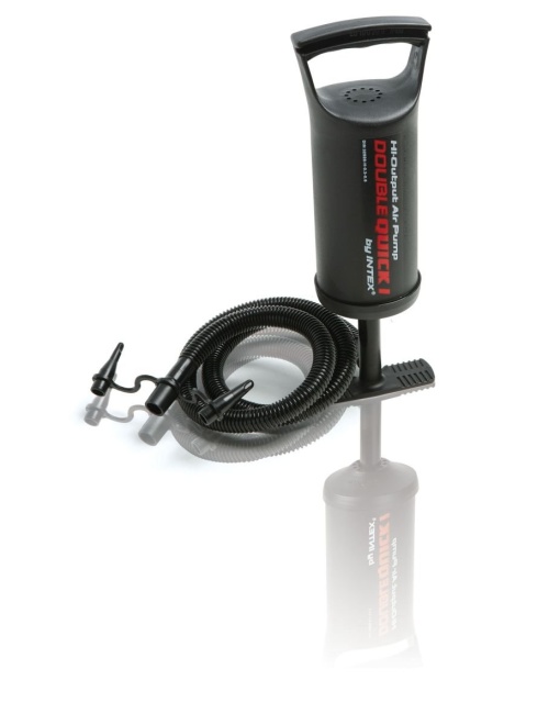 Pompa de mana Intex Double Quick 1 - Pompa de aer - 29 cm - Cu 3 accesorii pentru duze