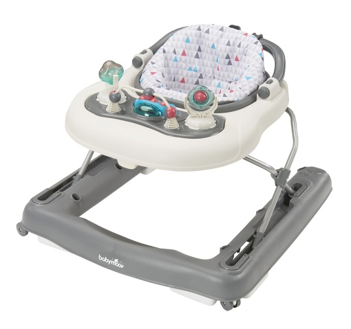 Premergator pentru bebelusi Babymoov 2 in 1, premergator pana la 12 luni, premergator pentru bebelusi pana la 24 luni, incl. consola de jocuri, zinc
