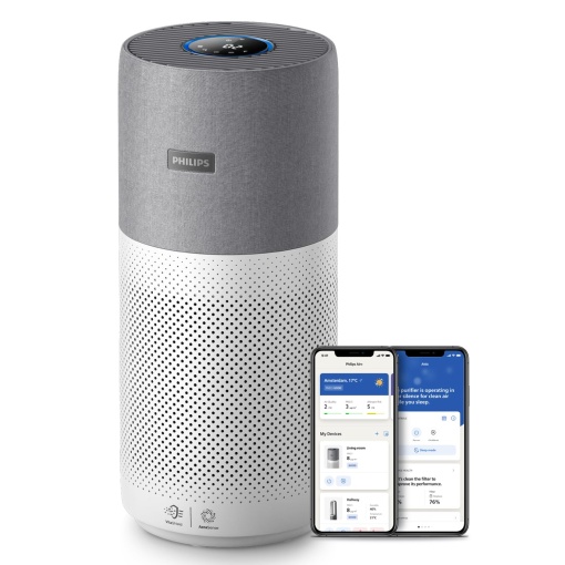 Purificator de aer Philips seria 4000i, control prin aplicatie, elimina germenii, polenul si praful in spatii de pana la 158 m2, 4 viteze, mod de repaus, (AC4236/10)