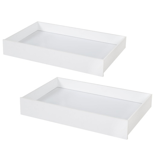 Roba Set 2 Sertare pentru Pat Montessori 90x200 cm Alb Mobil cu Roti