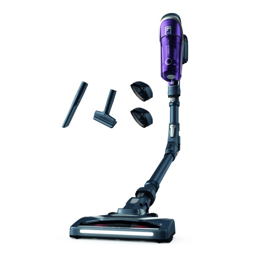 Rowenta X-Force Flex 8.60 Allergy, Aspirator fara fir fara fir, Filtru de alergie, Imbinare flexibila, Autonomie de pana la 45 de minute a bateriei, Unealta pentru crapaturi, Unealta pentru tapiterie, RH9638WO, Violet/Gri