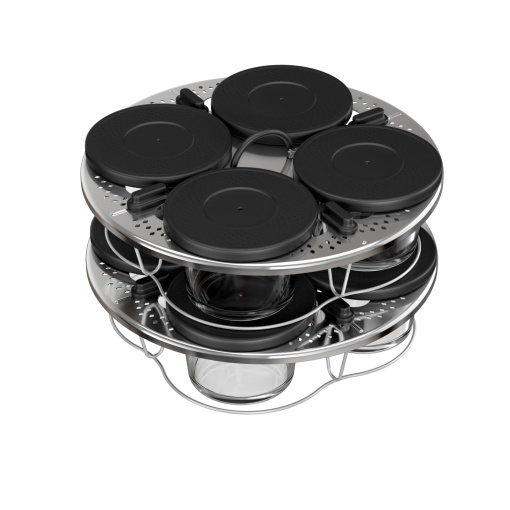 Set Moulinex XA6140E0 cu 8 borcane compatibil Cookeo 6L ideal pentru aperitive iaurt si deserturi