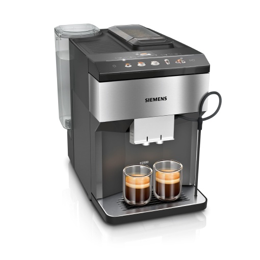 Siemens aparat de cafea complet automat EQ500 Home Connect AromaDouble Shot AutoMilk Clean CeramDrive KaffeeeSelect Display oneTouch DoubleCup otel in