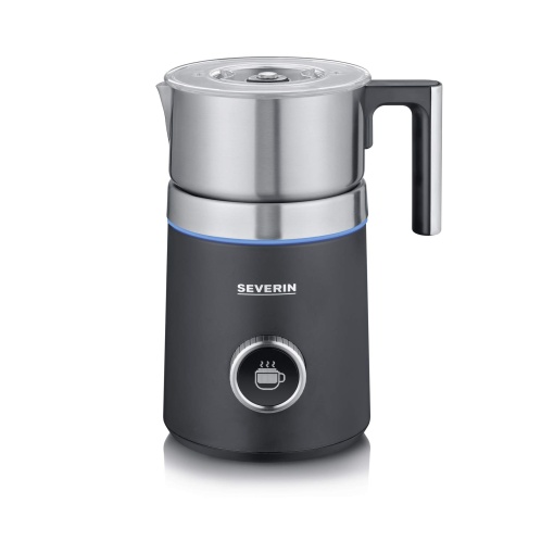 Spumant de lapte cu inductie SEVERIN SPUMA 700 PLUS, Spumant de lapte electric fara ardere, Spumant de lapte sigur pentru masina de spalat vase, Otel inoxidabil periat/negru mat, SM 3587